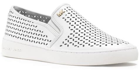 michael kors white slip ons|Michael Kors slip on sneaker.